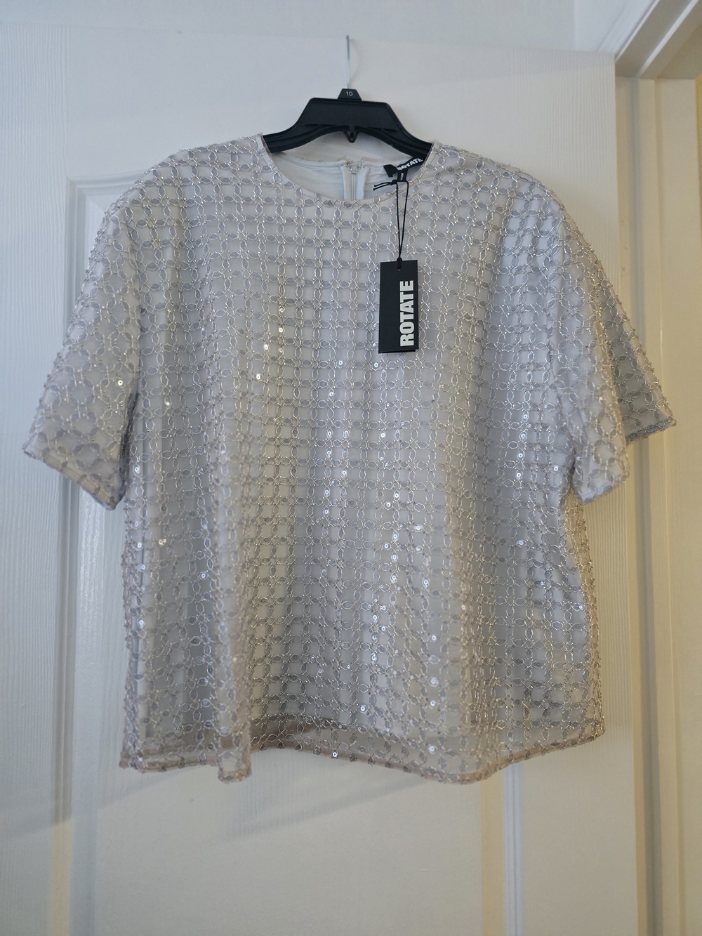 New - ROTATE Oversized Beaded Top - Picture 3 of 7